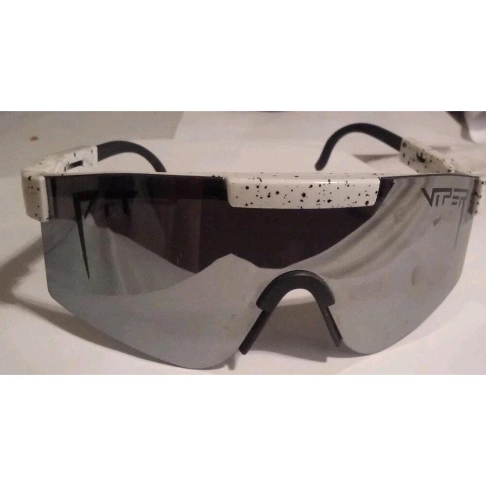 Viper Pit White Paint Splatter Black Sunglasses UV400 Cycling Sports Fishing Hik